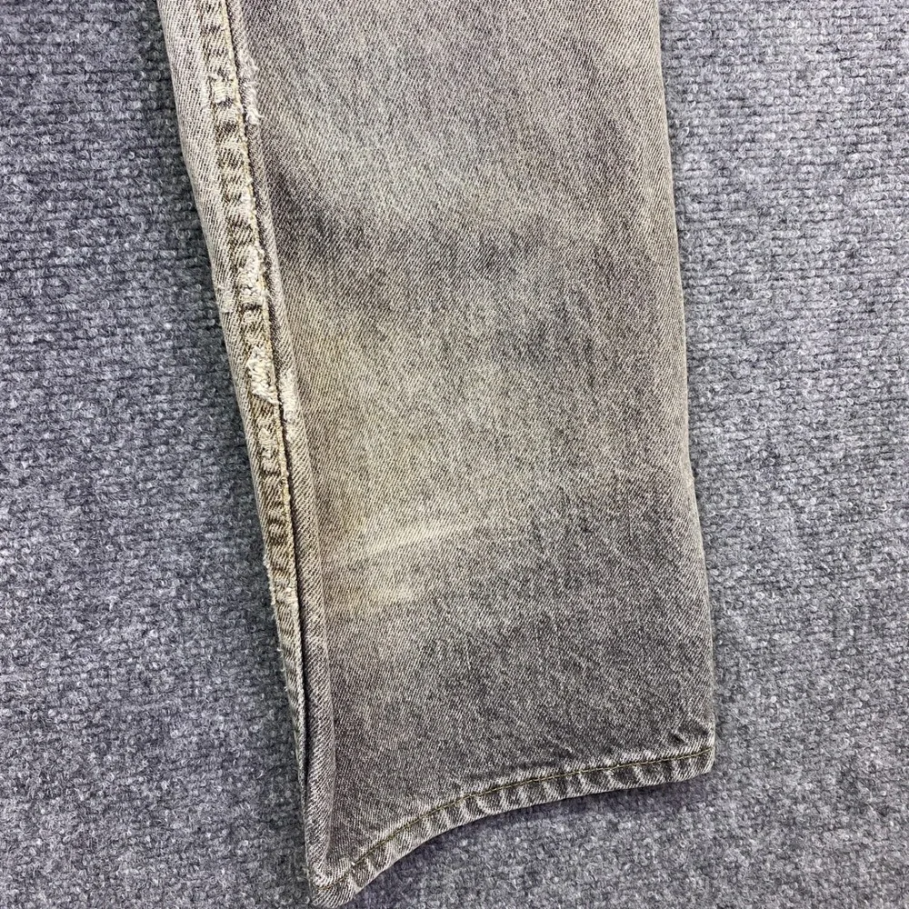 Vintage Levis 505 Orange Tab Grey Distressed Jeans Mens 35x33 USA Grunge